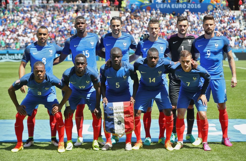 Evra playing for France in Euro 2016.
