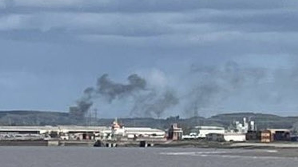 Evri parcel depot on fire