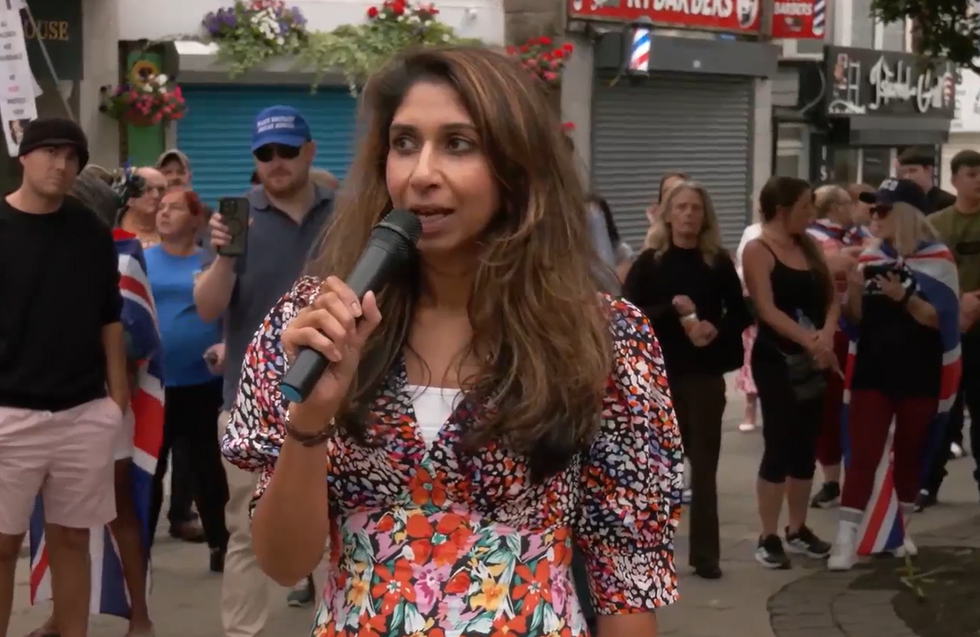 Ex-Home Secretary Suella Braverman congratulating residents for the victory in Waterlooville