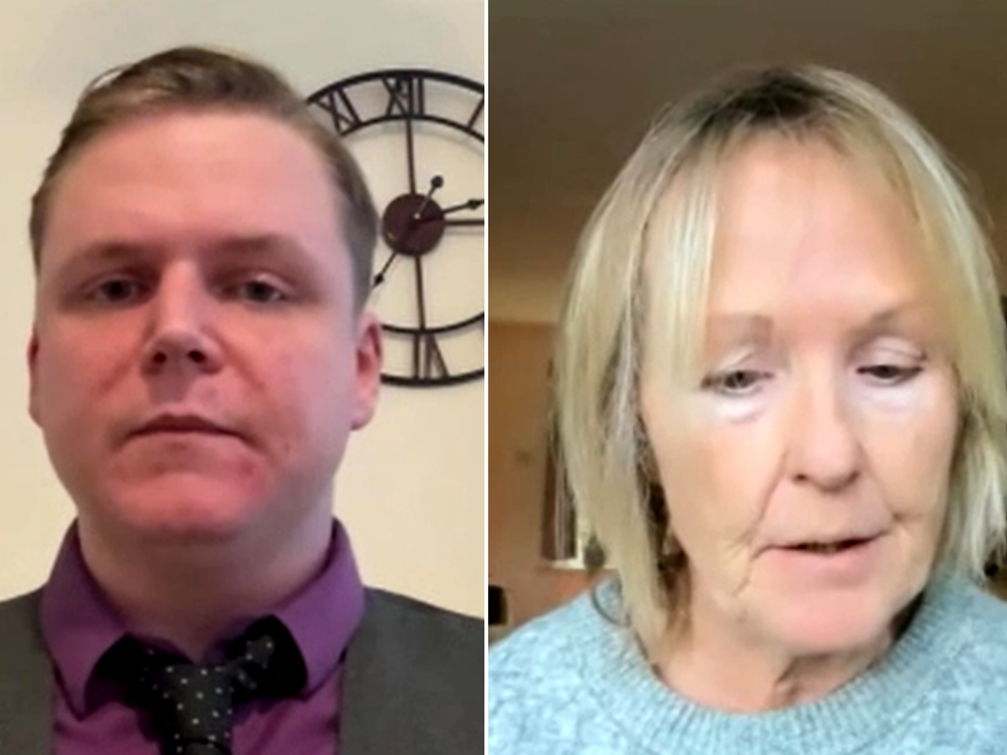 Ex-SNP councillor Austin Sheridan and gender critical activist Stephanie Davies-Arai j