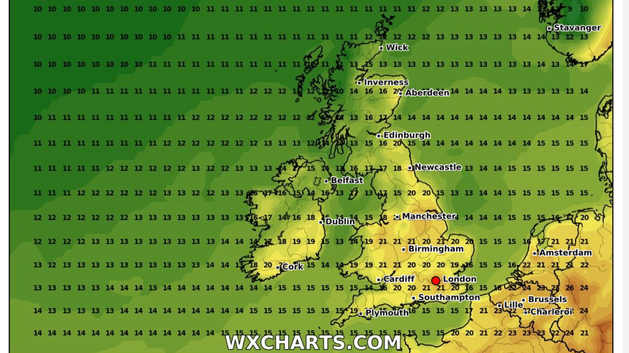 Exact date temperatures to FINALLY surge above 20C