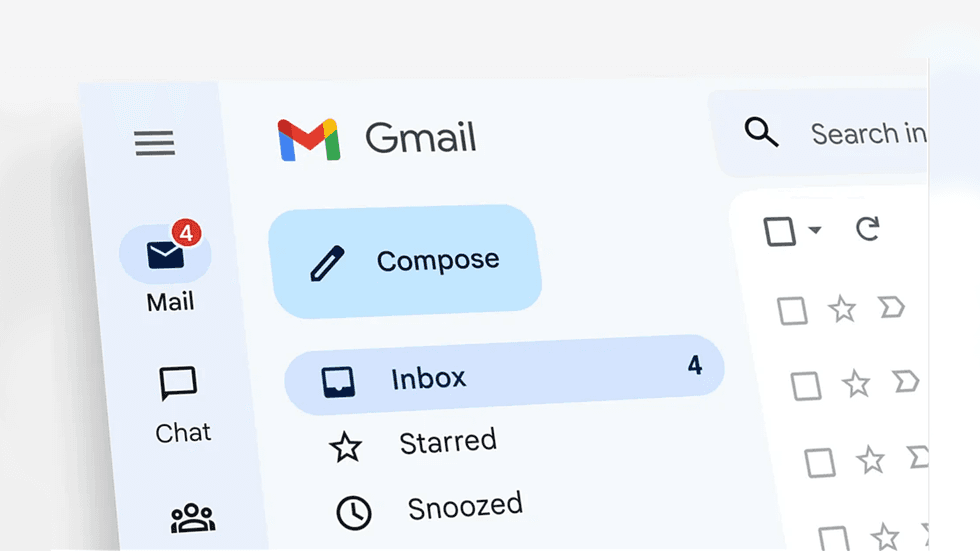 example of gmail inbox