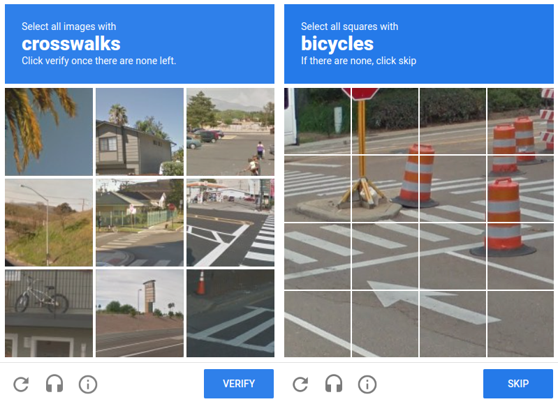 example of the grids of images used by google recaptcha to test whether youre a real person