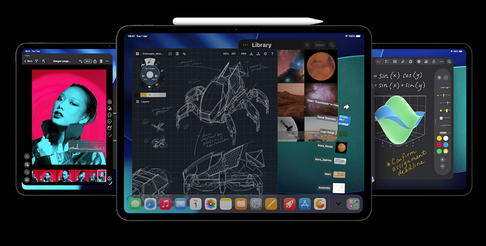 examples of iPadOS 26 working on-screen across the new iPad Pro