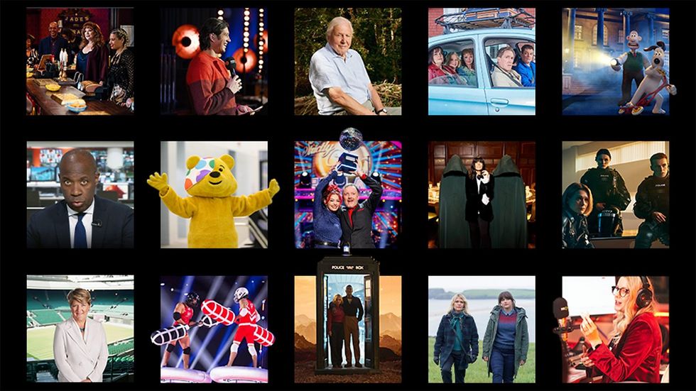 examples of shows on the BBC used to illustrate the questionnaire
