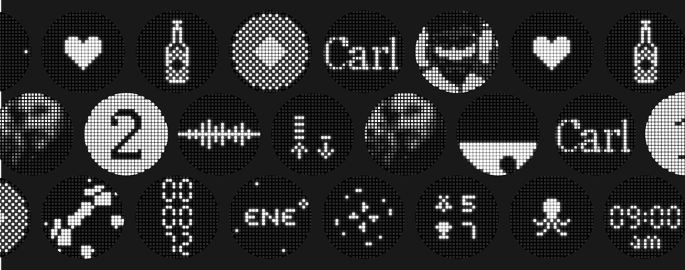 examples of the Glyth Matrix screen
