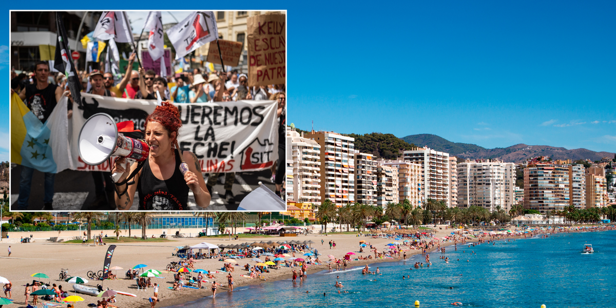 NextImg:Tourists told to 'go home' as protesters claim Spanish hotspot has become 'unliveable'