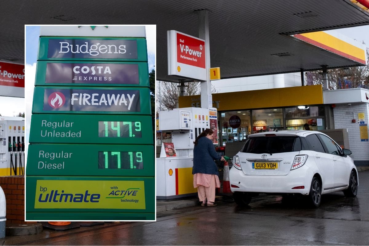 Expensive fuel prices and a petrol station