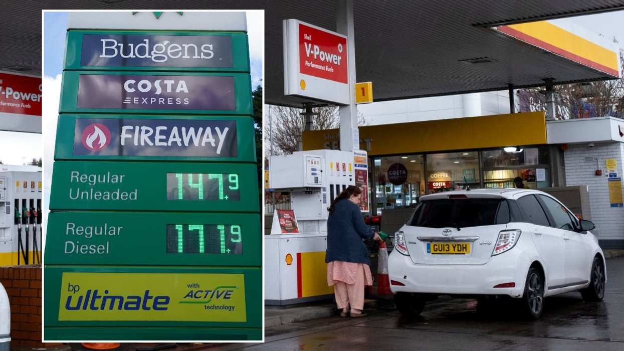 Expensive fuel prices and a petrol station