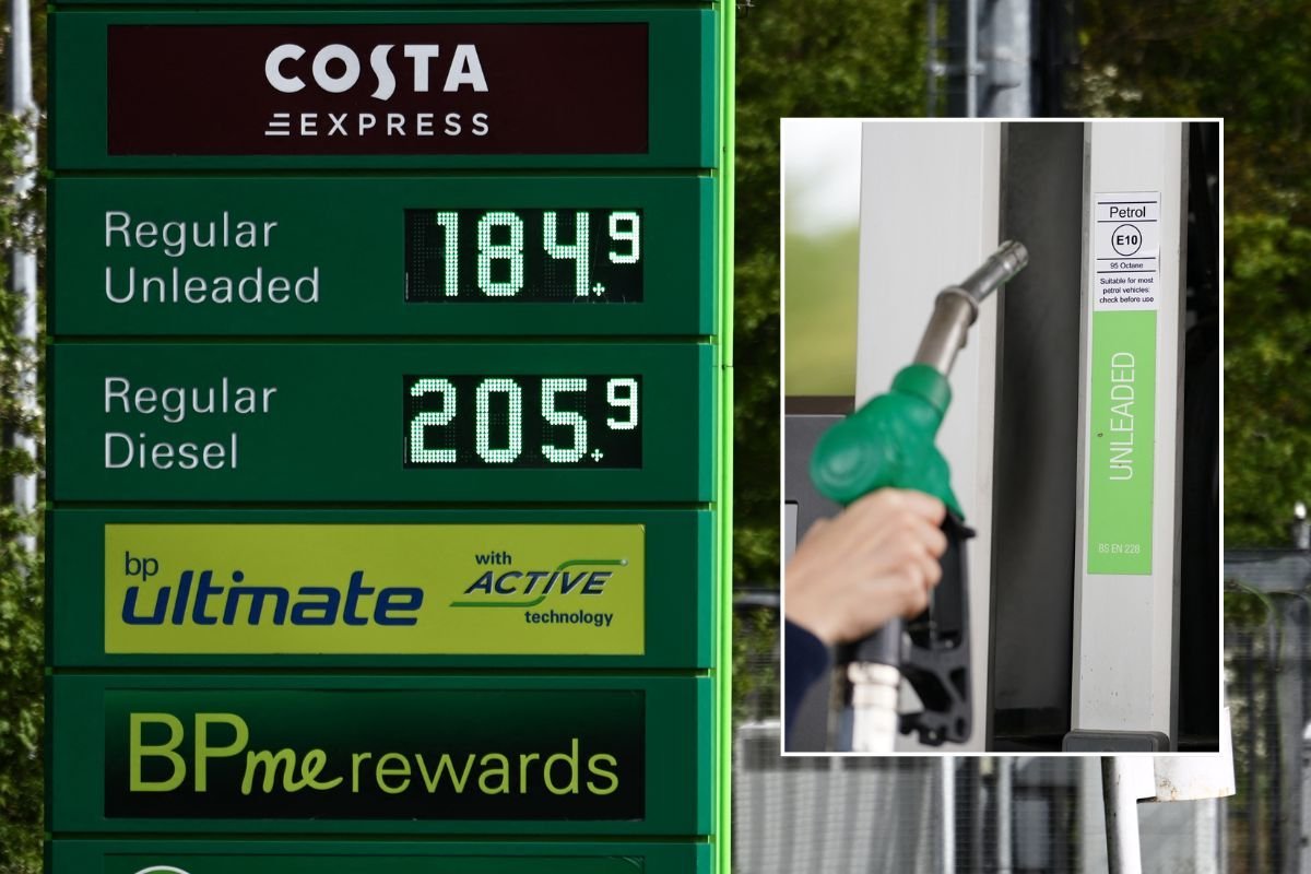 Expensive petrol prices and a petrol pump