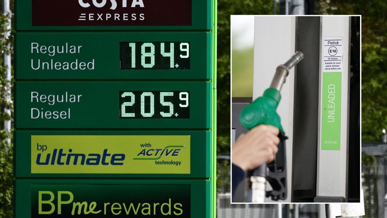 Expensive petrol prices and a petrol pump