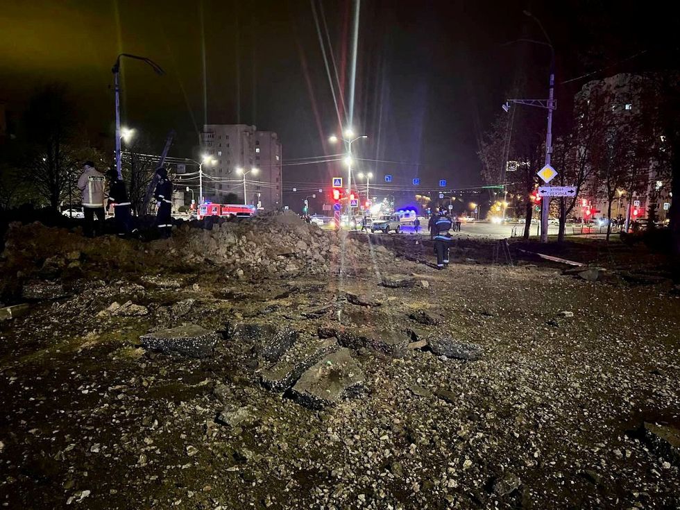 Explosion damage in Russian city Belgorod