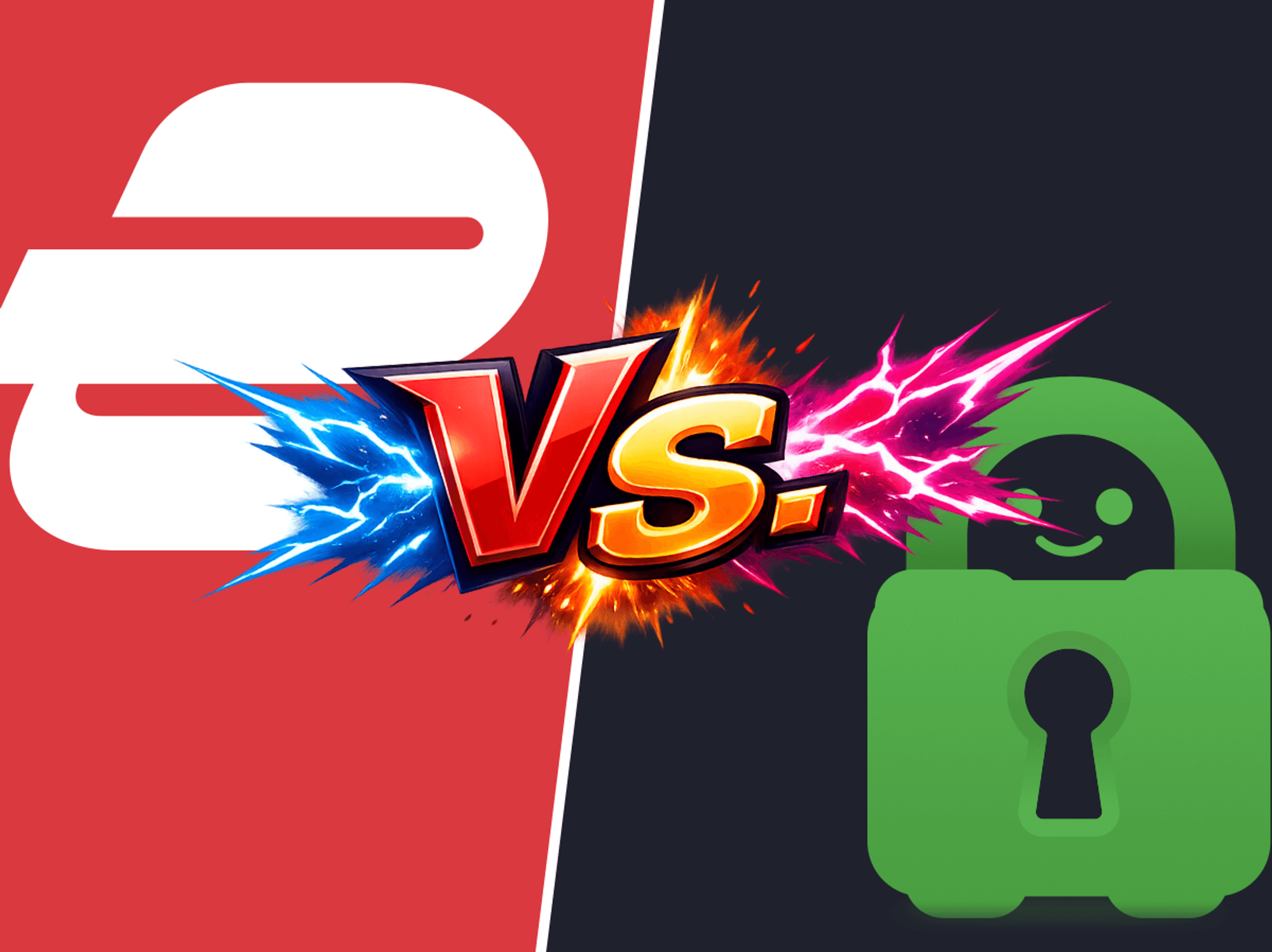 Express VPN and PIA logos