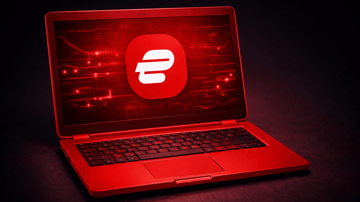 ExpressVPN logo displayed on laptop screen