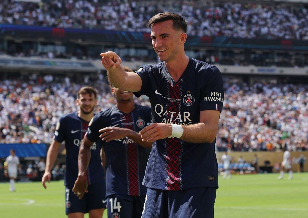 Fabian Ruiz scored twice in PSG's win over Real Madrid