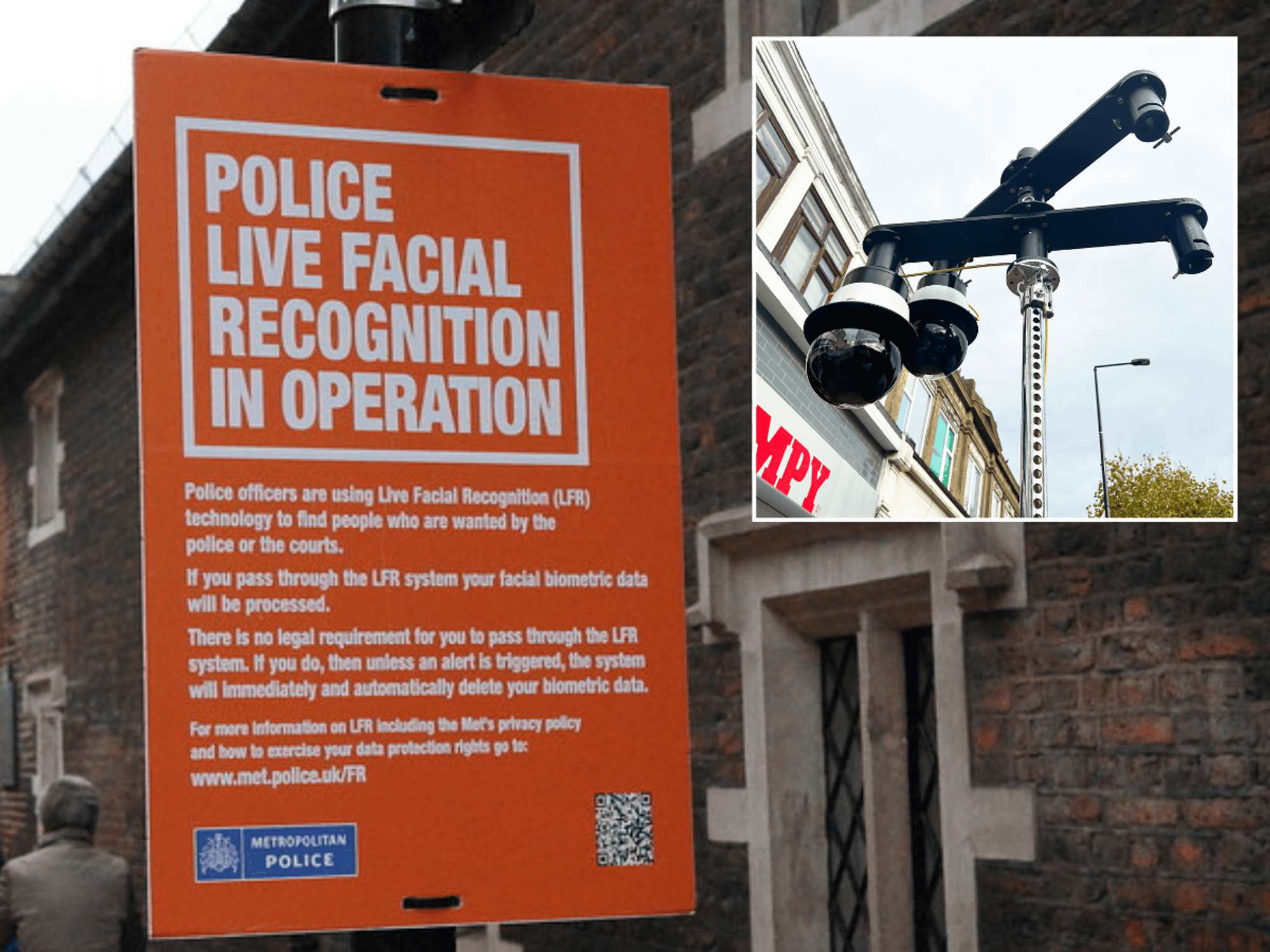 Facial recognition cameras