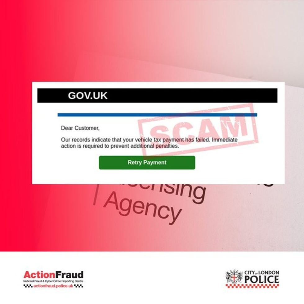 fake DVLA site