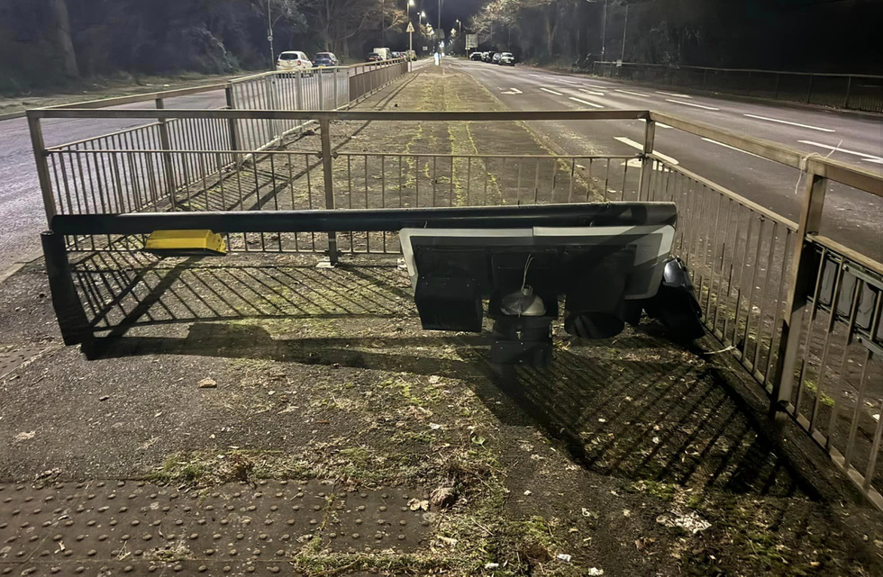 Fallen traffic lights