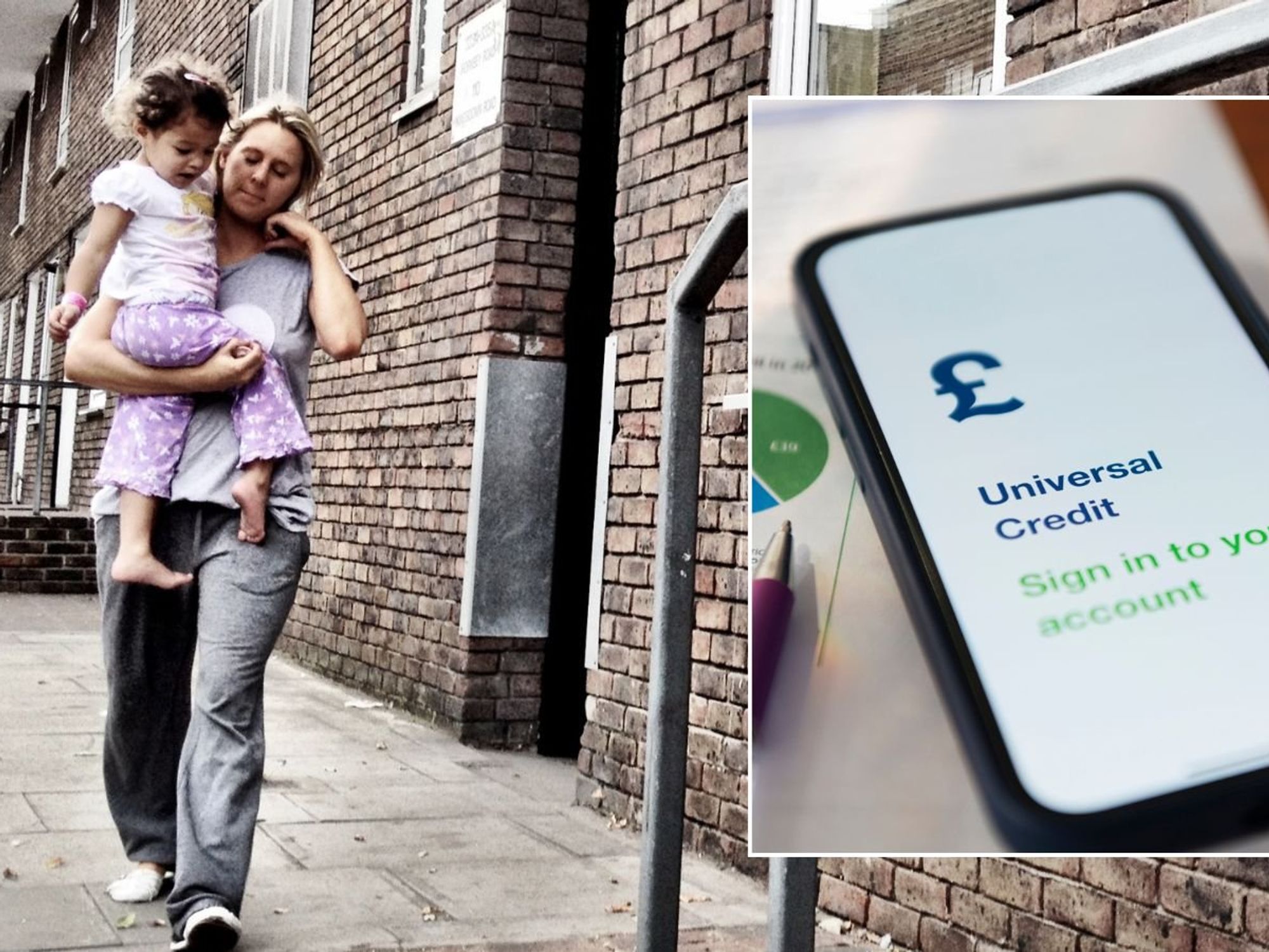 Family and Universal Credit on phone