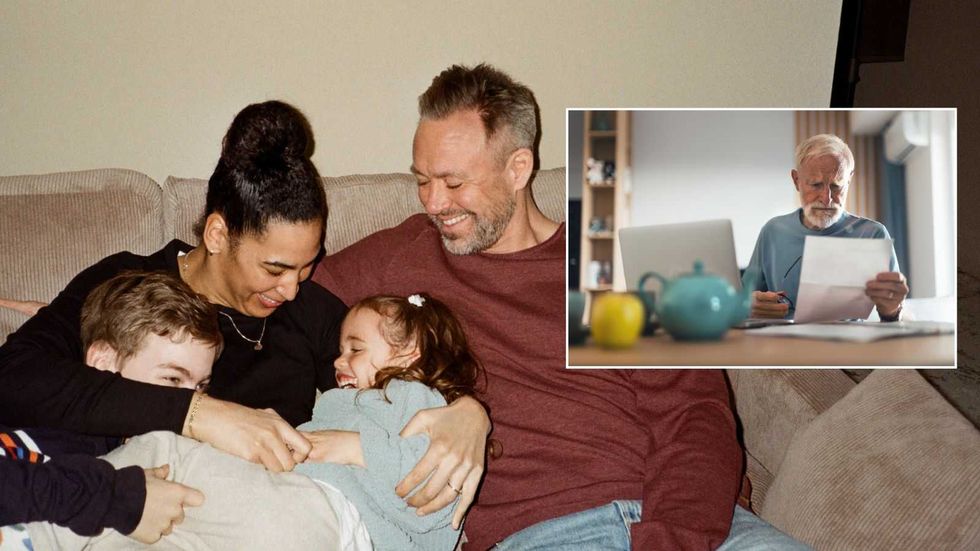 Family and worried older man