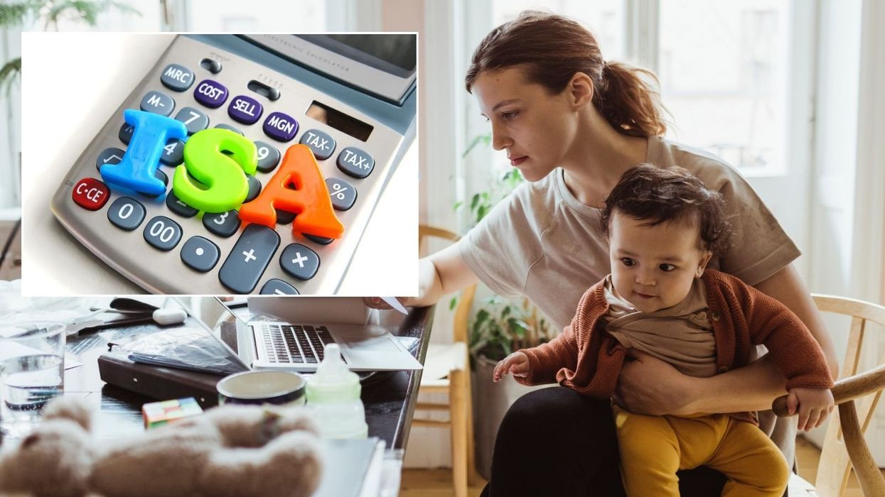 Family looking at bill and ISA