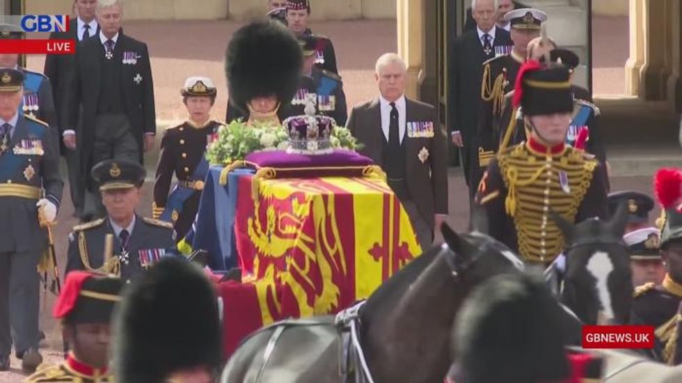 Meghan Markle wears pearl earrings given to her by Queen Elizabeth II during coffin procession