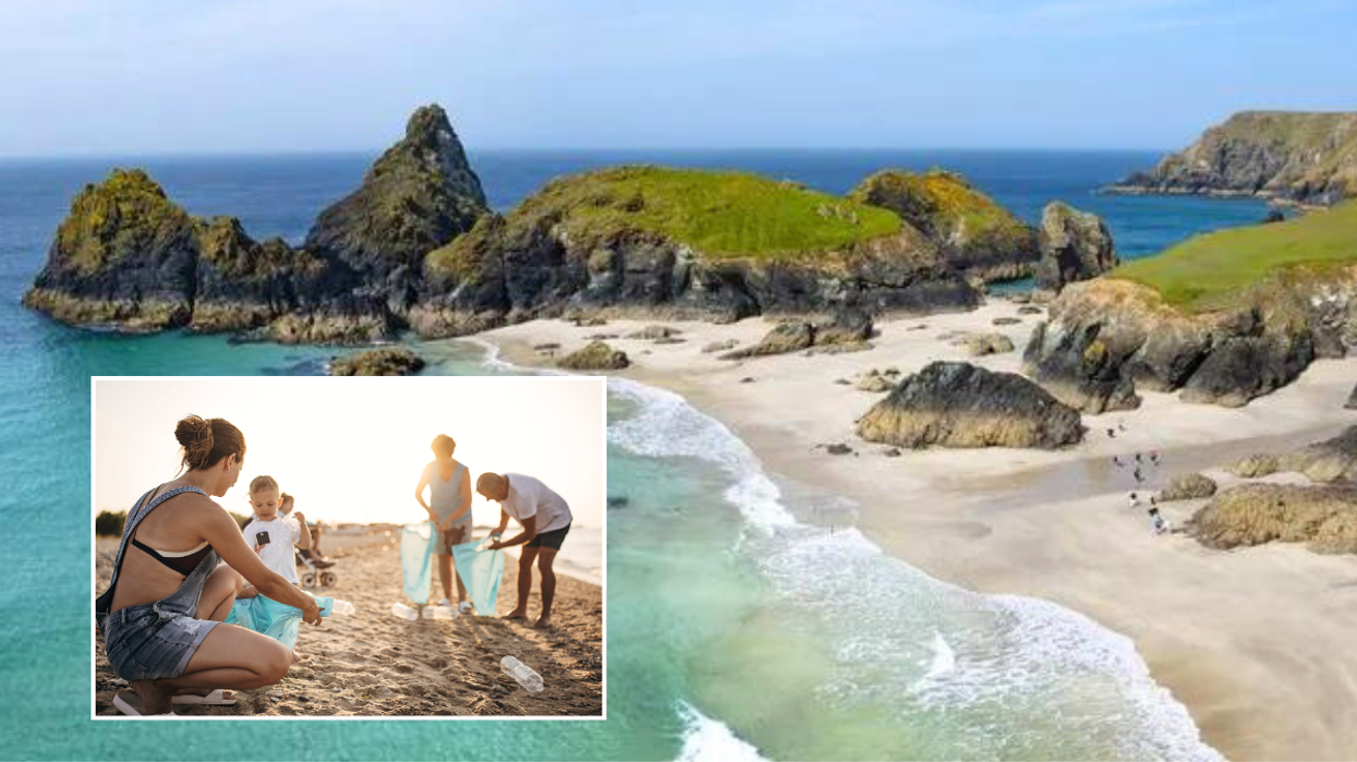 Family on beach / Cornwall
