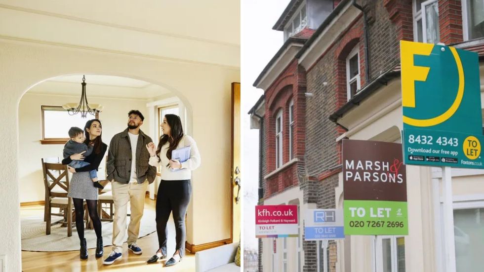 Family viewing a property/properties for sale