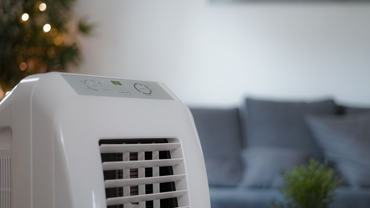 Fan heater in living room