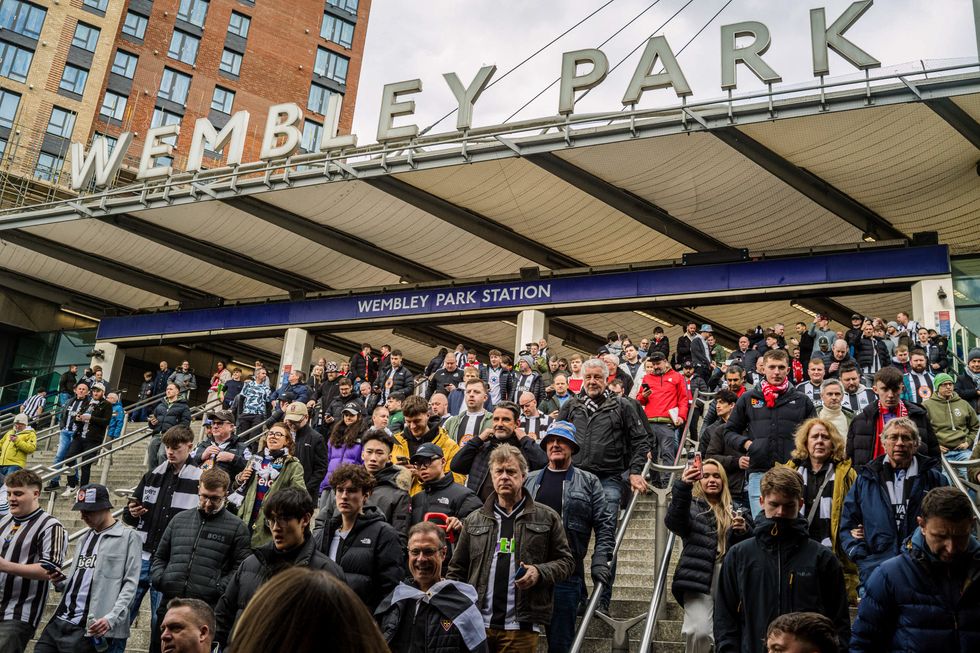 Fans going to Wembley