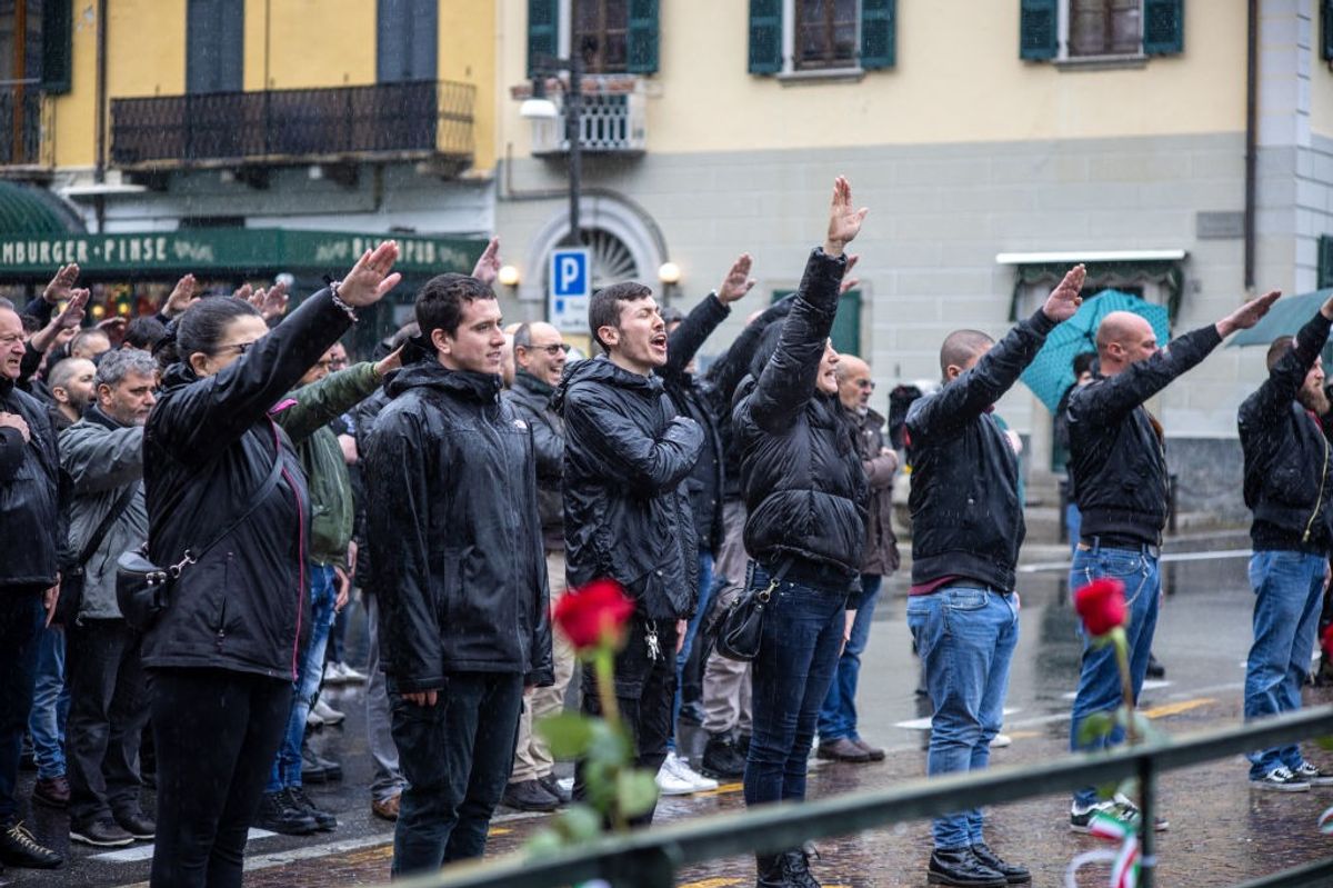 ​Far-right groups held a rally in Lake Como, Italy