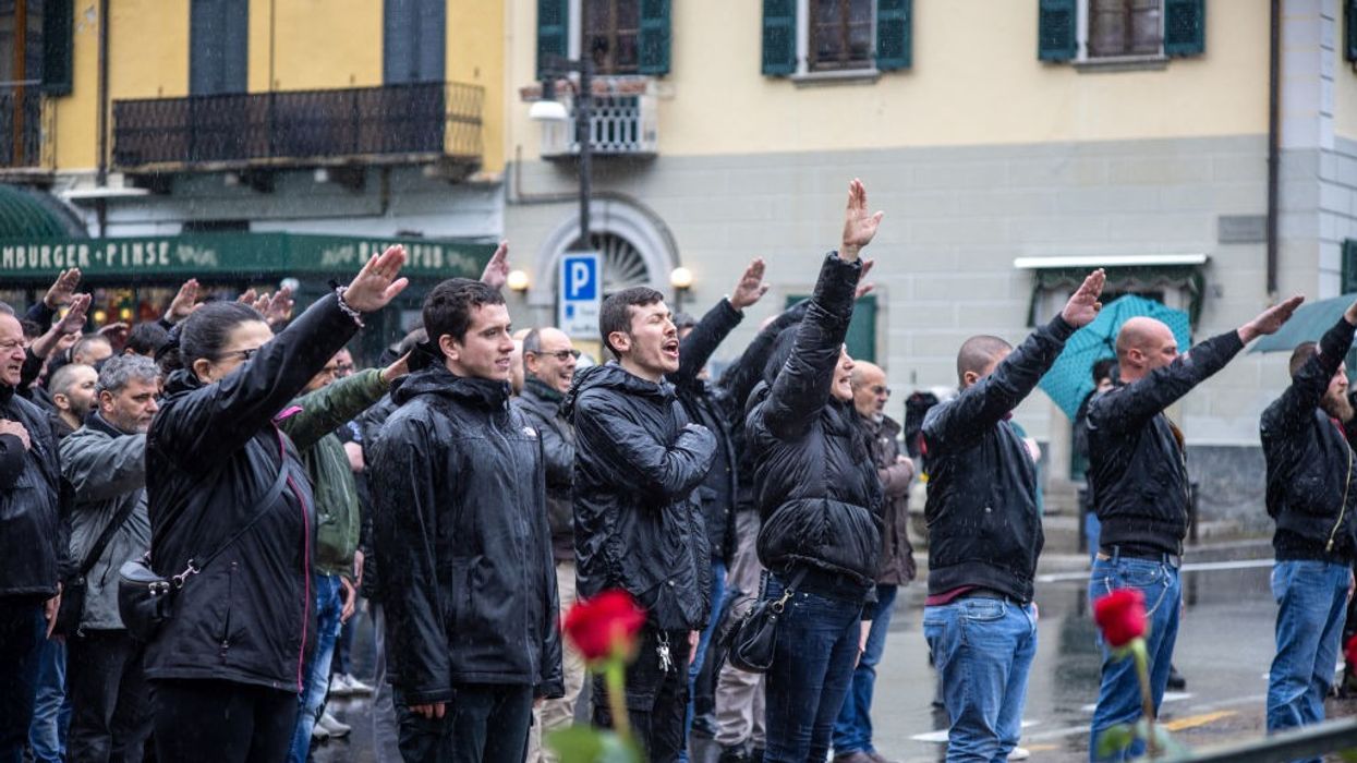 Far-right groups held a rally in Lake Como, Italy