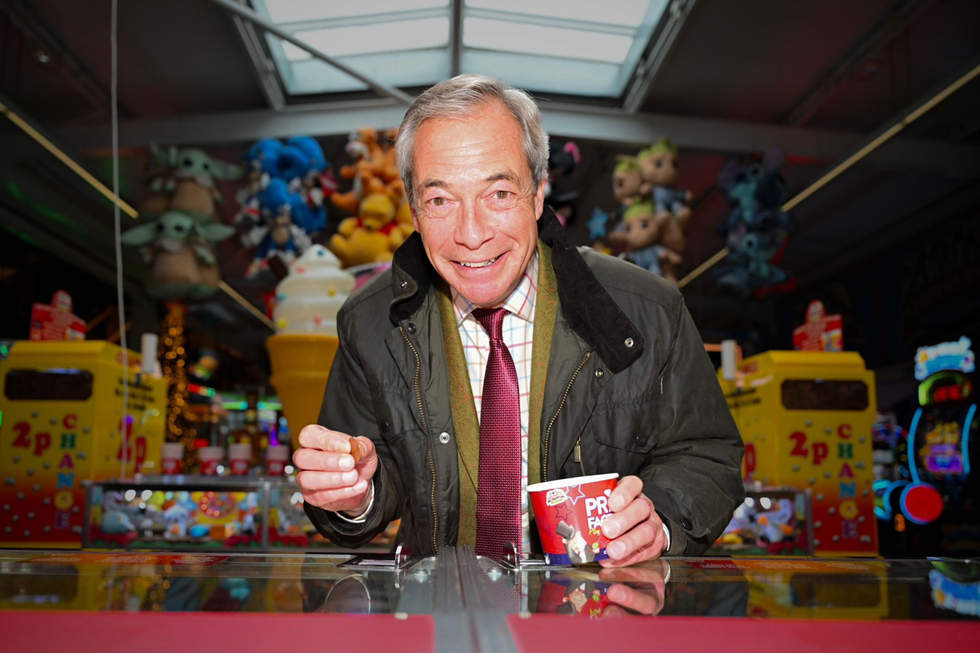Farage at Clacton Pier