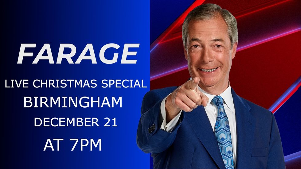 Farage at Large: Join GB News' Nigel Farage for a LIVE Christmas Special in Birmingham