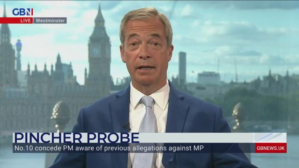 Nigel Farage says the reputation of politics 'is lower than it has ever been in modern times'