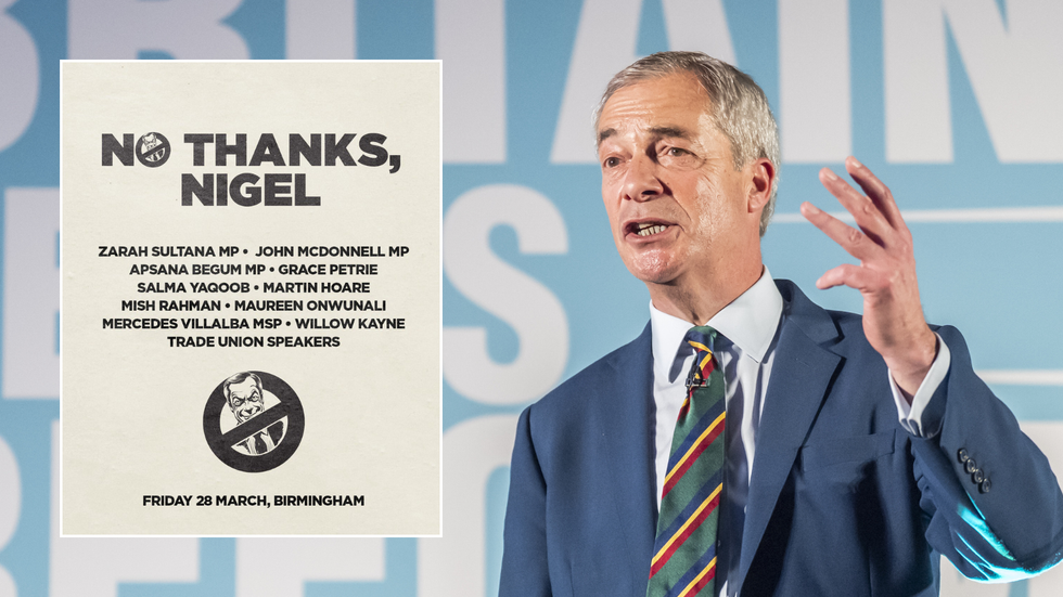 Farage/protest poster