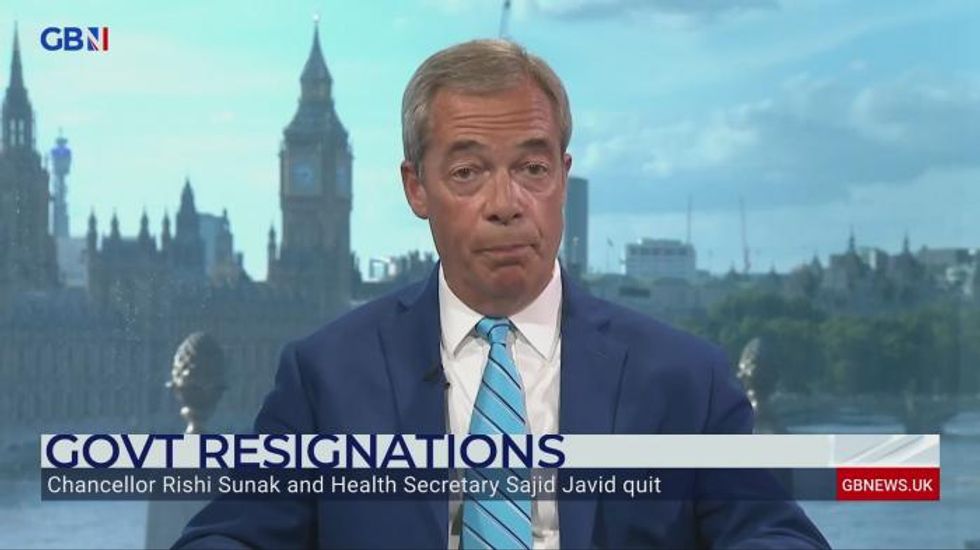 Rishi Sunak and Sajid Javid's resignations are a 'moment of hope' for the Conservatives, says Nigel Farage