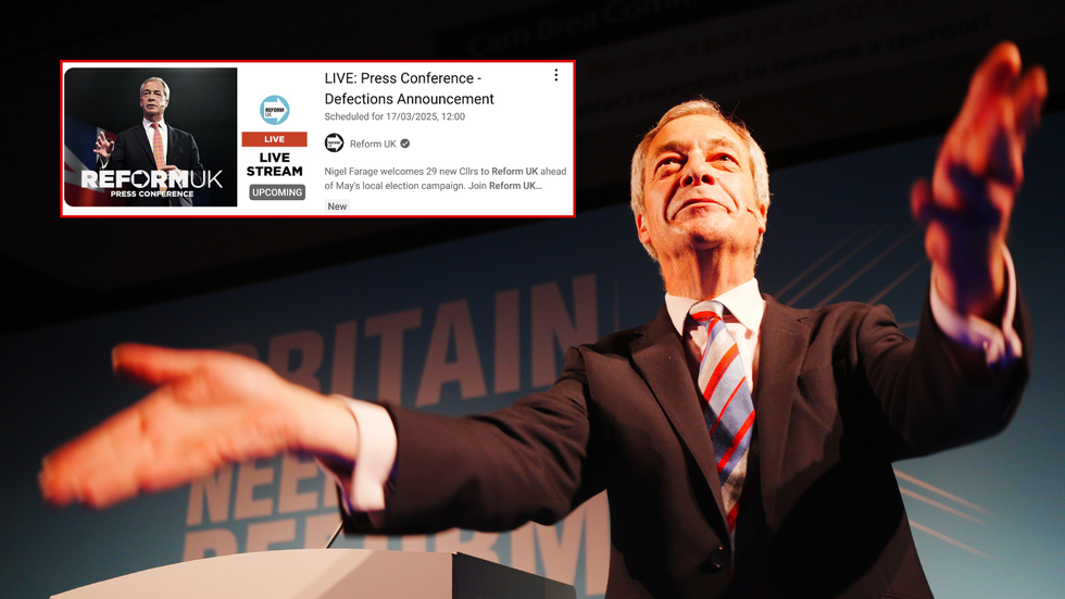Farage/Reform live strea,