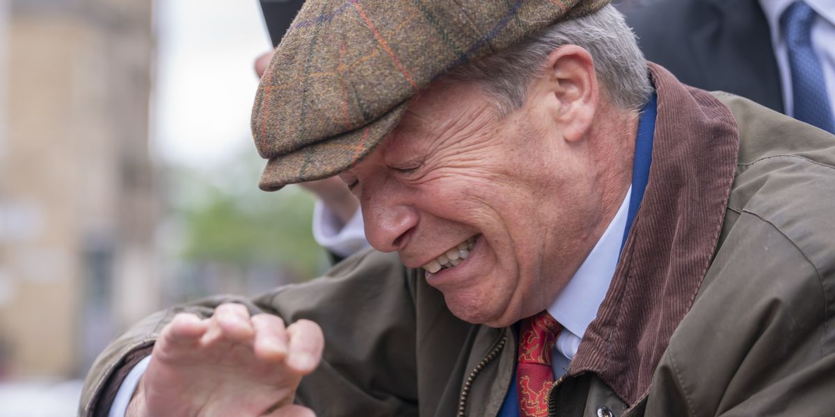 NextImg:Nigel Farage: Man charged over 'threatening behaviour' after debris thrown at the Reform leader