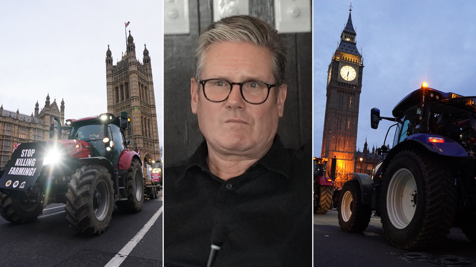 Farmer protests in London from early 2024/Sir Keir Starmer