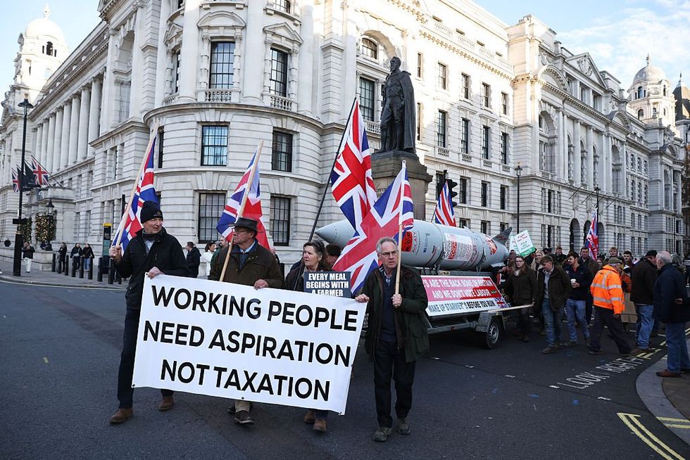 Farmer's Budget protest in London