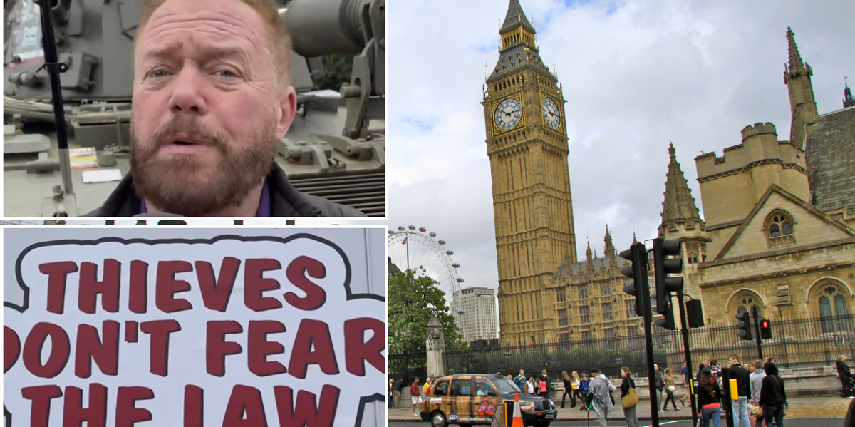 NextImg:Tradespeople descend on central London as they bring TANK to protest against tool thefts