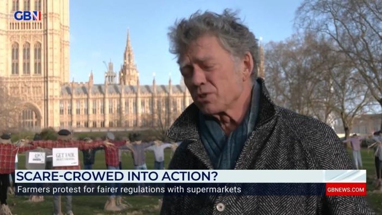 Parliament 'under siege' by SCARECROWS as farmers protest for 'fairer regulations with supermarkets'
