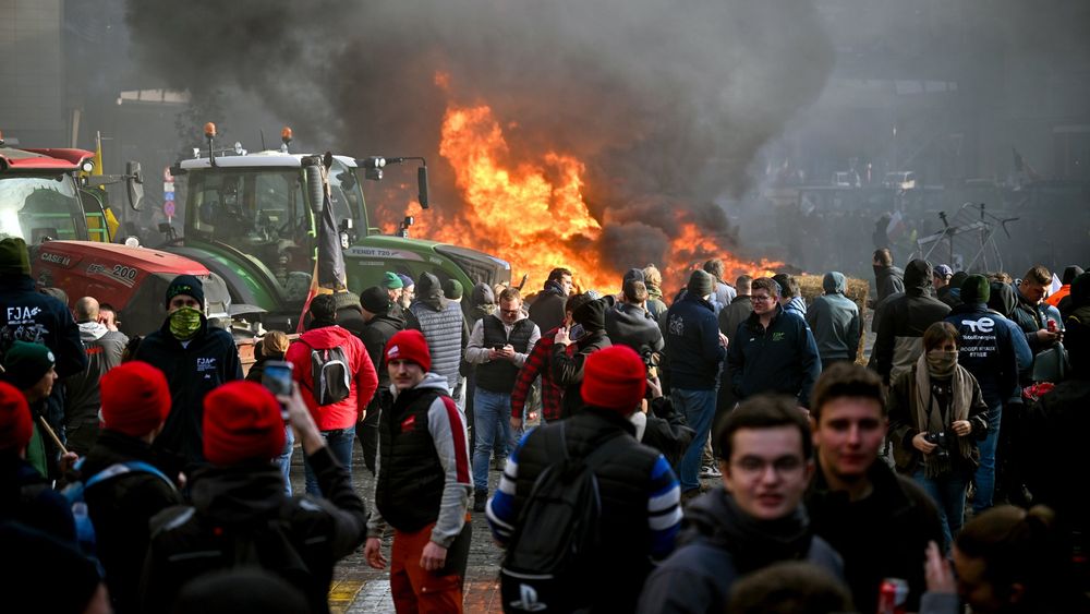 Farmers protest Brussels