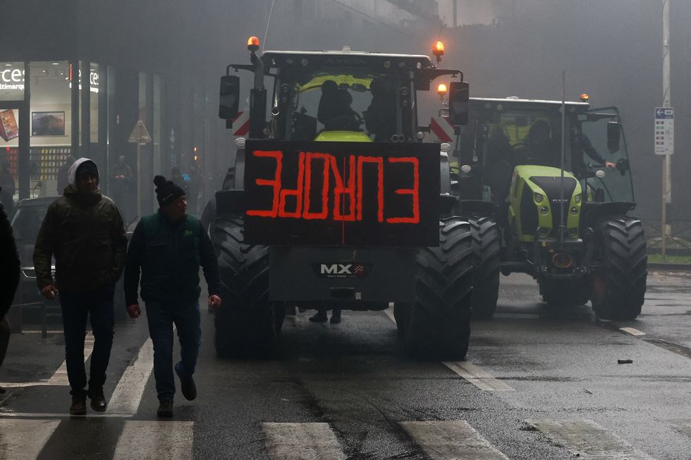 Farmers protest in Brussels