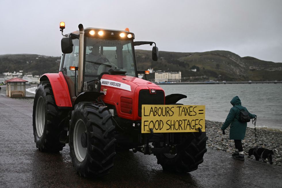 Farmers protest in Wales