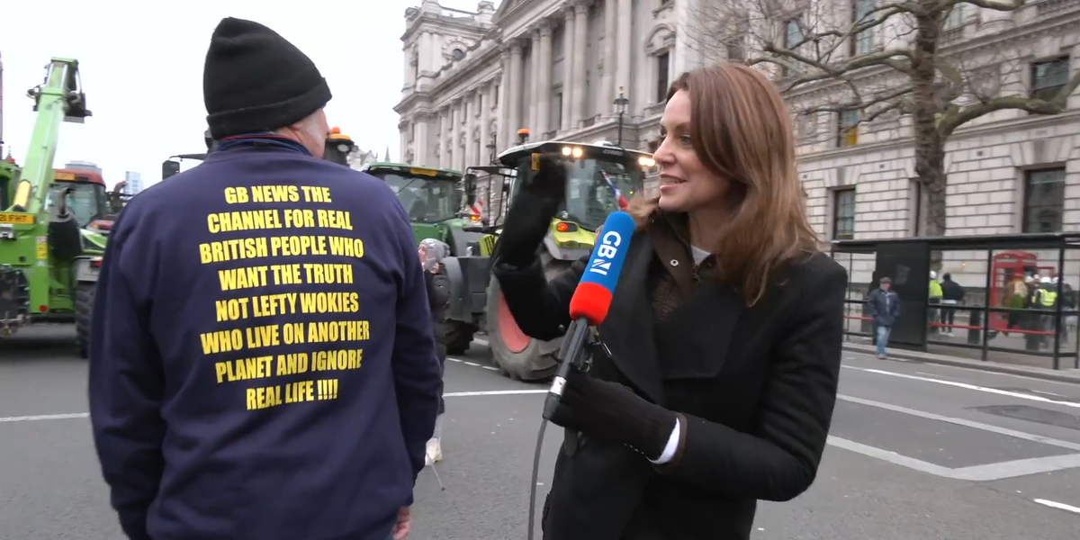 NextImg:WATCH: Farmers show support for GB News at London protests: 'People who want the truth!'