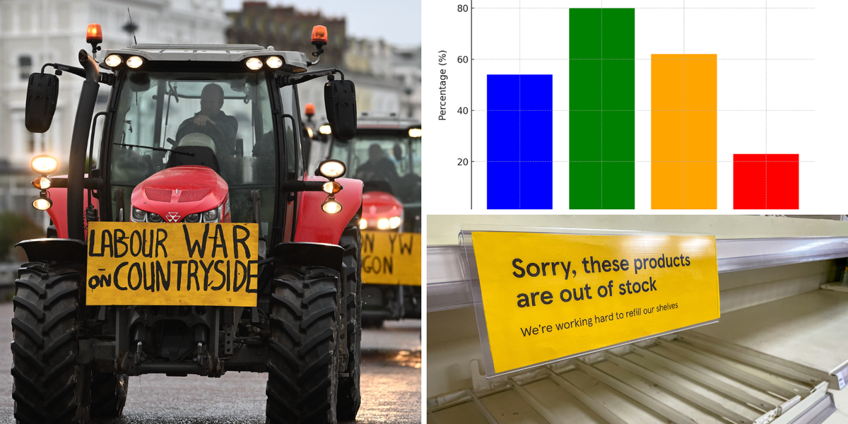 NextImg:Staggering impact loss of UK farms will have on food supply as worst-hit foods revealed should farmers strike