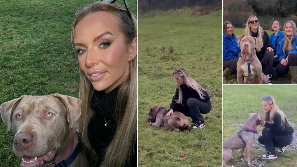 Faye Winter and Nala