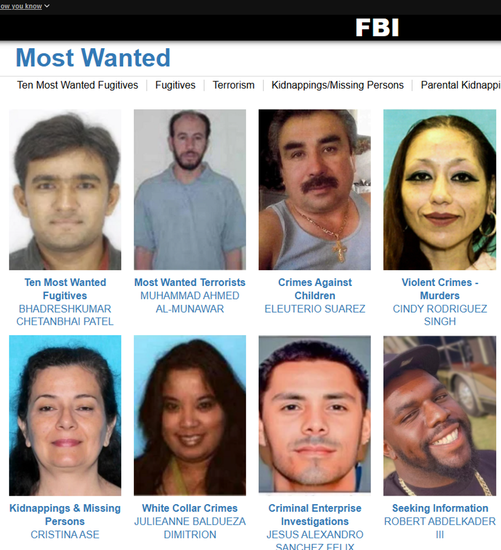 FBI Most Wanted list